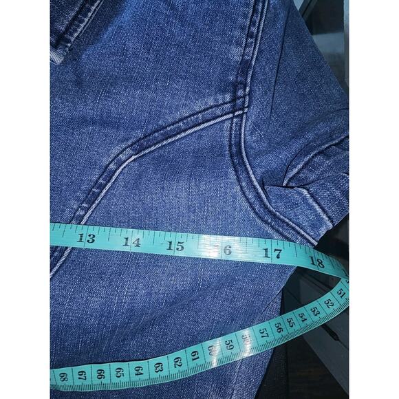 Denim Jumpsuit Womens Size 8 Flare Leg Western 90s Vibe Y2K - Picture 6 of 13